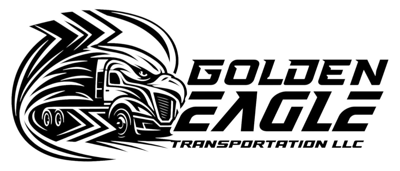 Golden Eagle Transportation Freight Broker Black Logo Transparent BG 1